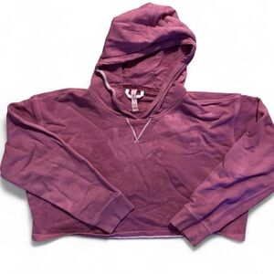Lululemon Cropped Hoodie Size 18 Pink Mauve Soft Cozy Athleisure